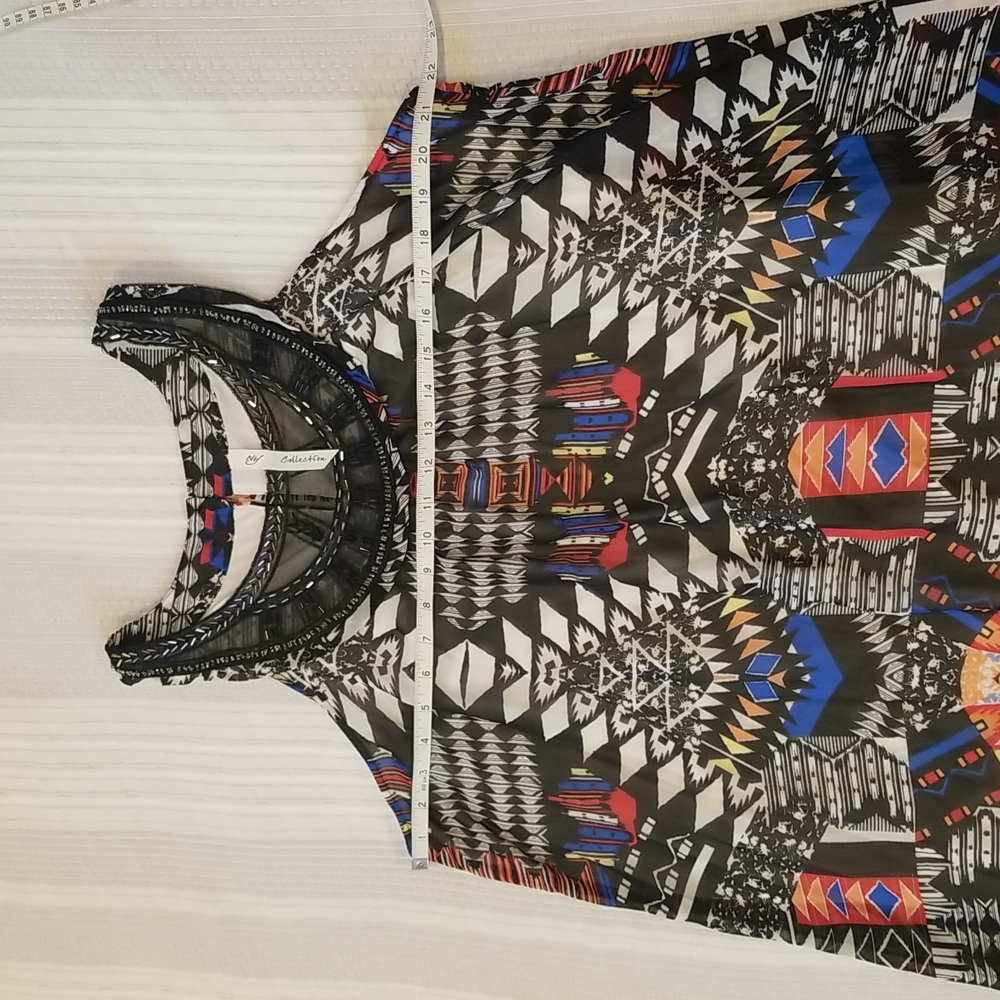 NY Collection Asymmetrical Versatile sleeveless long dress, size L - Picture 6 of 15